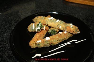 Fingers de espinacas y queso