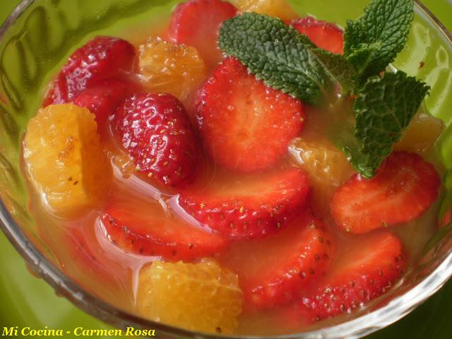 FRESONES CON NARANJA Y MIEL DE CAÑA