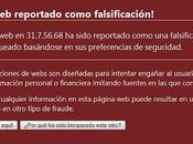 Denunciar páginas maliciosas