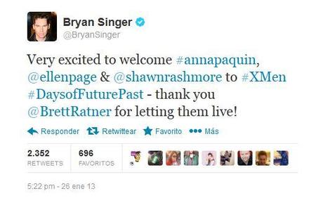 Anna Paquin, Ellen Page y Shawn Rashmore  Estaran En X-Men: Days Of Future Past