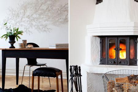 techos altos suelos de madera espigada muebles de diseño molduras de escayola mezcla estilos decoración mezcla de estilos de mobiliario ladrillo visto en la cocina interiorismo nórdico interiores nórdicos interiores escandinavos grandes ventanales estilo nórdico y escandinavo muebles y accesorios estilo nórdico diseño de interiores detalles arquitectónicos y de obra decoración interiores decoración ecléctica cojines bonitos decoración blog interiorismo blog interiores blog decoracoración blog decoración nórdica altas puertas de doble hoja en madera blanca 