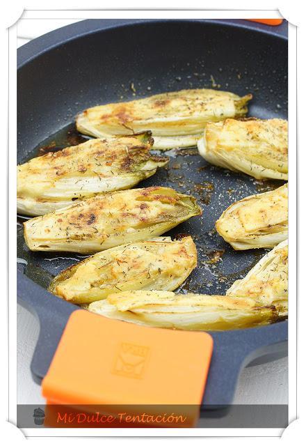 Endibias Caramelizadas con Queso