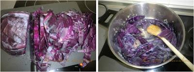 Lombarda glaseada con calabaza