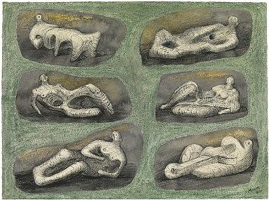 Henry Moore - Reclining Figures - Ideas for Stone Sculpture