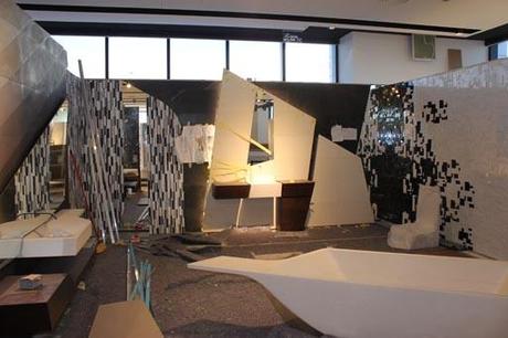 A-cero diseña el stand de la colección Spirit para el showroom de Porcelanosa en Vila-real, Valencia.
