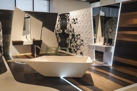 A-cero diseña el stand de la colección Spirit para el showroom de Porcelanosa en Vila-real, Valencia.