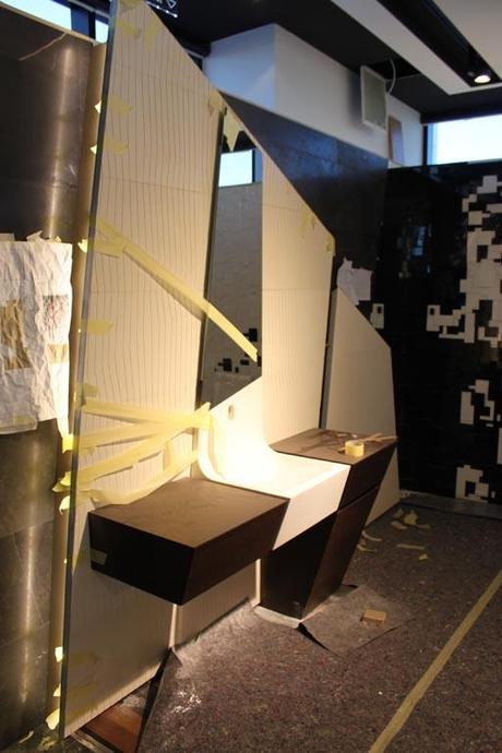 A-cero diseña el stand de la colección Spirit para el showroom de Porcelanosa en Vila-real, Valencia.