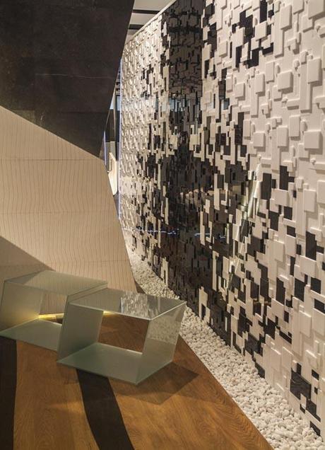 A-cero diseña el stand de la colección Spirit para el showroom de Porcelanosa en Vila-real, Valencia.