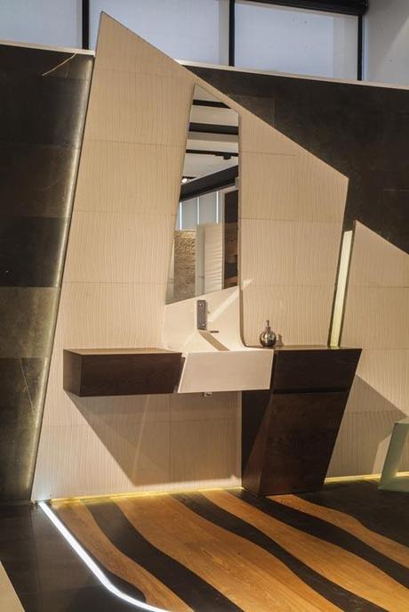 A-cero diseña el stand de la colección Spirit para el showroom de Porcelanosa en Vila-real, Valencia.