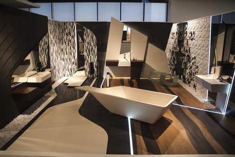 A-cero diseña el stand de la colección Spirit para el showroom de Porcelanosa en Vila-real, Valencia.