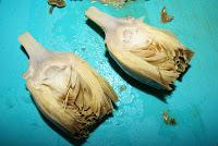 Alcachofas a la veloute con jamon