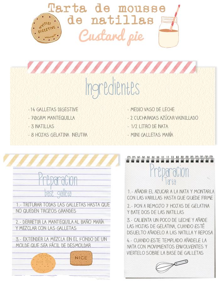 Tarta de mousse de natillas