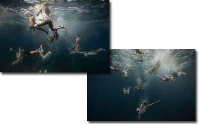 'Winged Angel' y 'Warriors', fotografías de la exposición 'Oxygeme' de Pablo Bro.