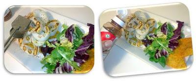 Anillas de calamar con guacamole