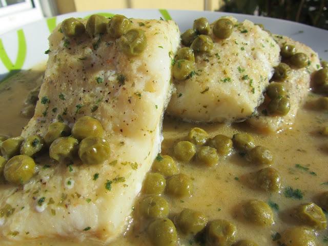 Bacalao en salsa verde de gambas
