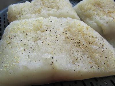 Bacalao en salsa verde de gambas