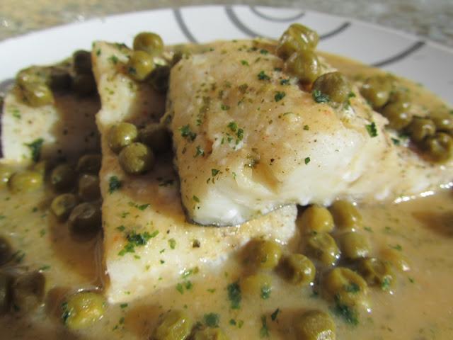 Bacalao en salsa verde de gambas