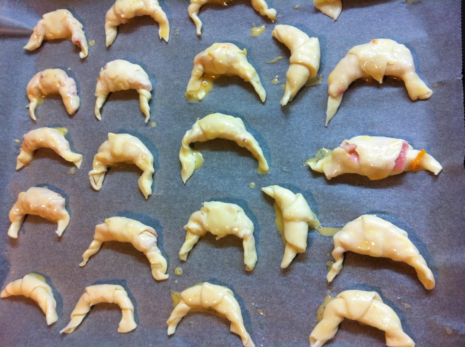 Mini-Croissants De Jamón Y Cuatro Quesos