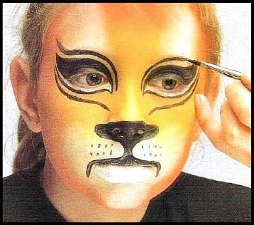 Maquillaje paso a paso de tigre niños
