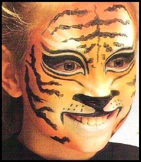 Maquillaje paso a paso de tigre niños