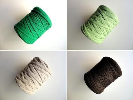 trapillo de color verde, marron, beige