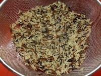 Arroz salvaje y mezcla con setas shitake y champiñones