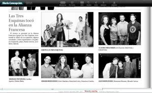 Fotografías del concierto aparecidas en El Diario de Concepción