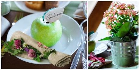 Manzanas para invitados a la boda