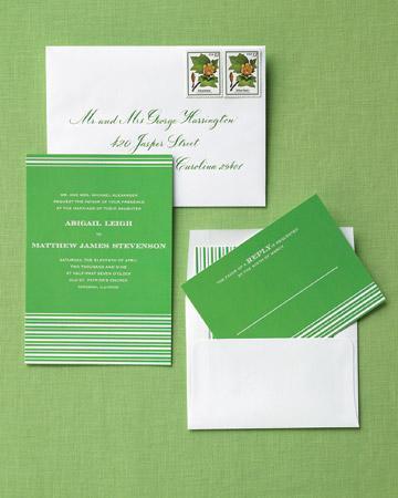 Invitaciones boda verdes