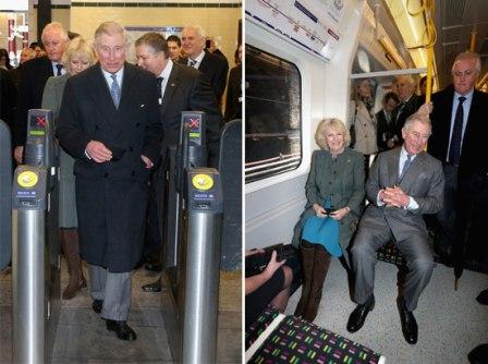 El príncipe Carlos se sube al metro por primera vez en 33 años y conoce el andén de Harry Potter