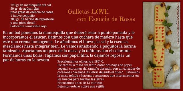 Galletas LOVE con Esencia de Rosas