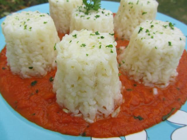 Arroz blanco con tomate expres