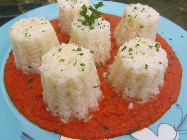 Arroz blanco con tomate expres