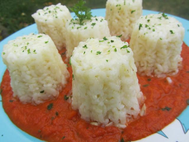 Arroz blanco con tomate expres