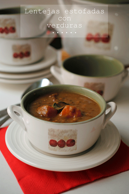 Lentejas estofadas con verduras [de la mia mamma]