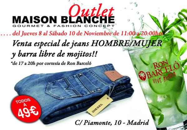 OUTLET DE VAQUEROS DIESEL Y BARRA LIBRE DE MOJITOS