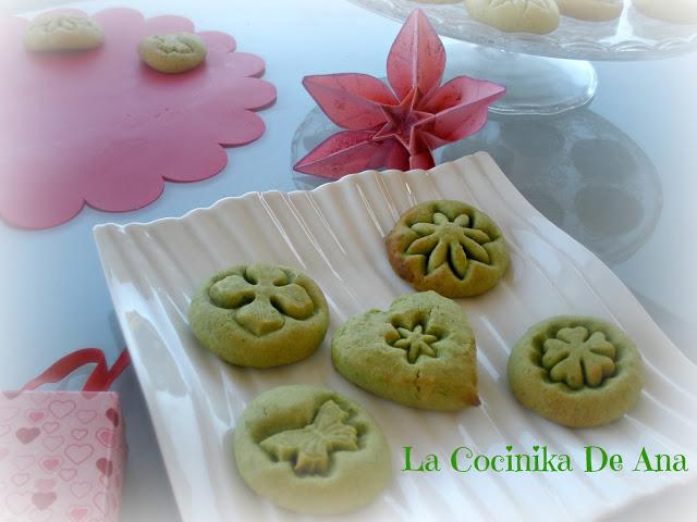 Galletas de guisante verde