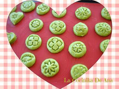 Galletas de guisante verde