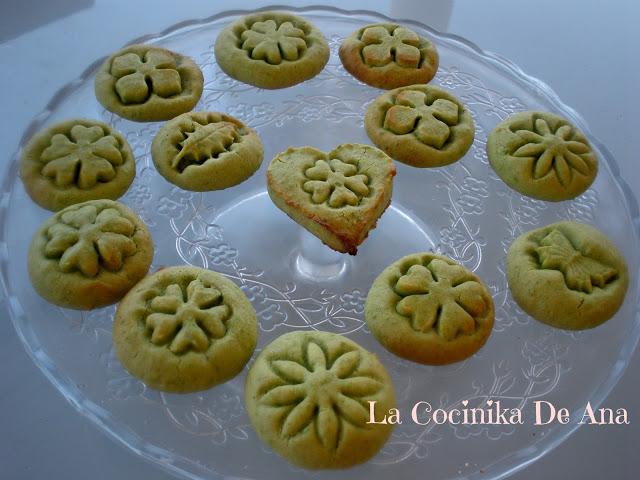 Galletas de guisante verde