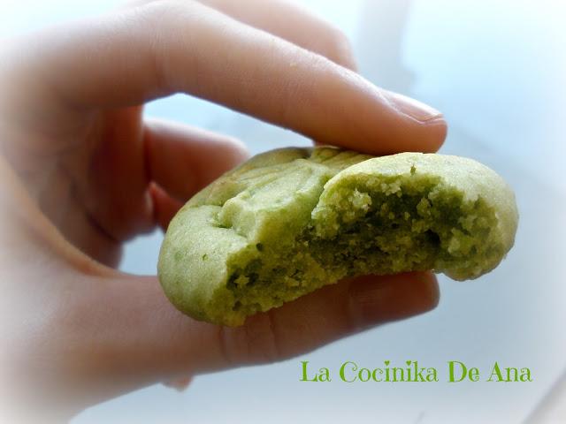 Galletas de guisante verde