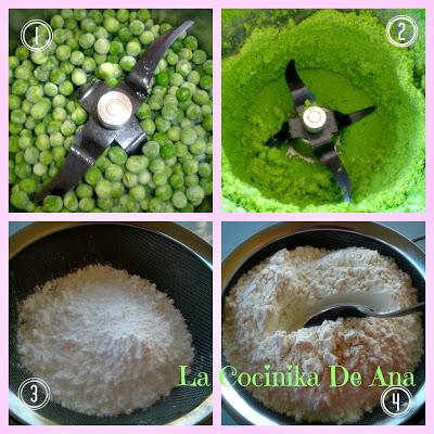 Galletas de guisante verde