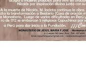 Hace años clarisas capuchinas llegaron lima, como (1-2-1713)