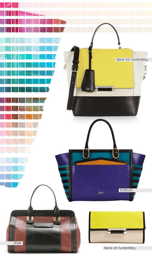 trend report... color block bags