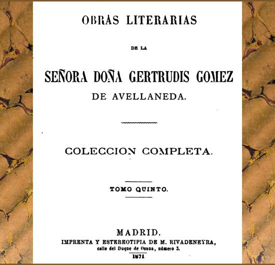 Las primeras obras literarias de la Avellaneda