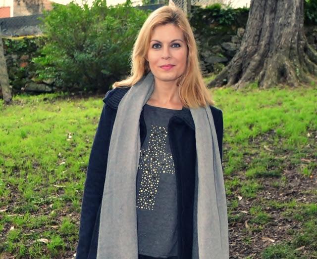 Studded Grey Sweater