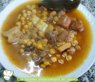 Receta de caldereta de garbanzos