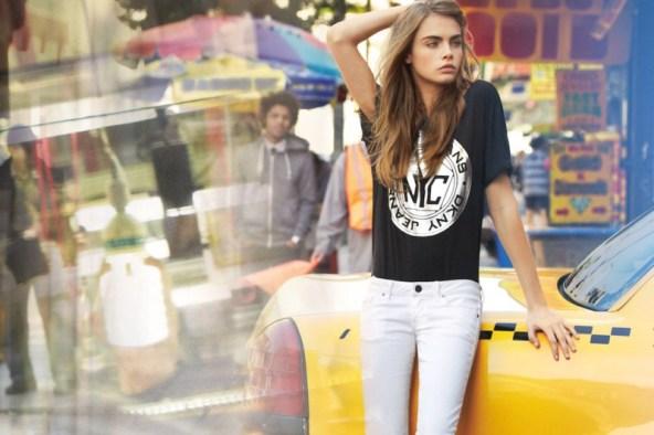 Cara Delevingne para  DKNY Primavera 2013.