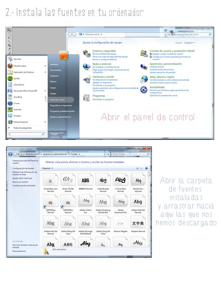 Como instalar fuentes en tu ordenador - How to install fonts