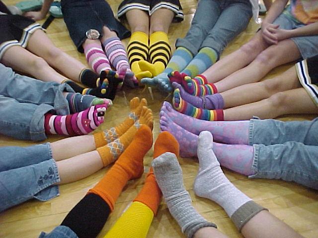 calcetines de colores