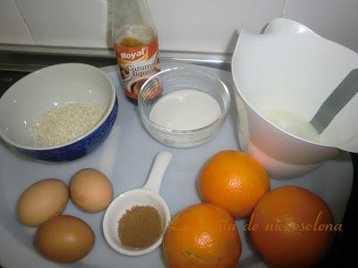 Flan de arroz y naranja